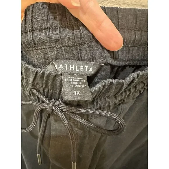 Athleta Linen Black Women's Pants - Picture 6 of 11